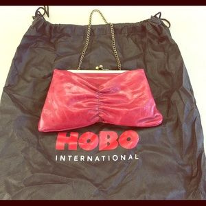 HOBO Red Clutch with Chain Handle
