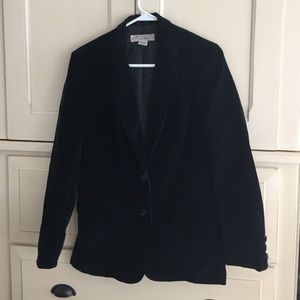 Black velvet blazer