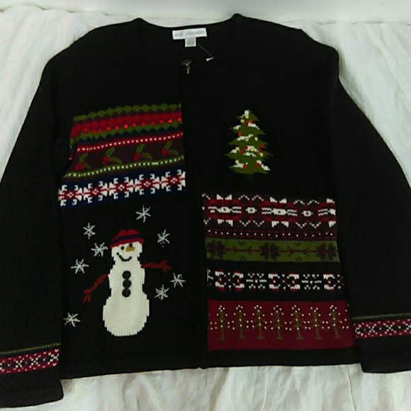 Petite Sophisticate Christmas Sweater Sz.M - Picture 1 of 3