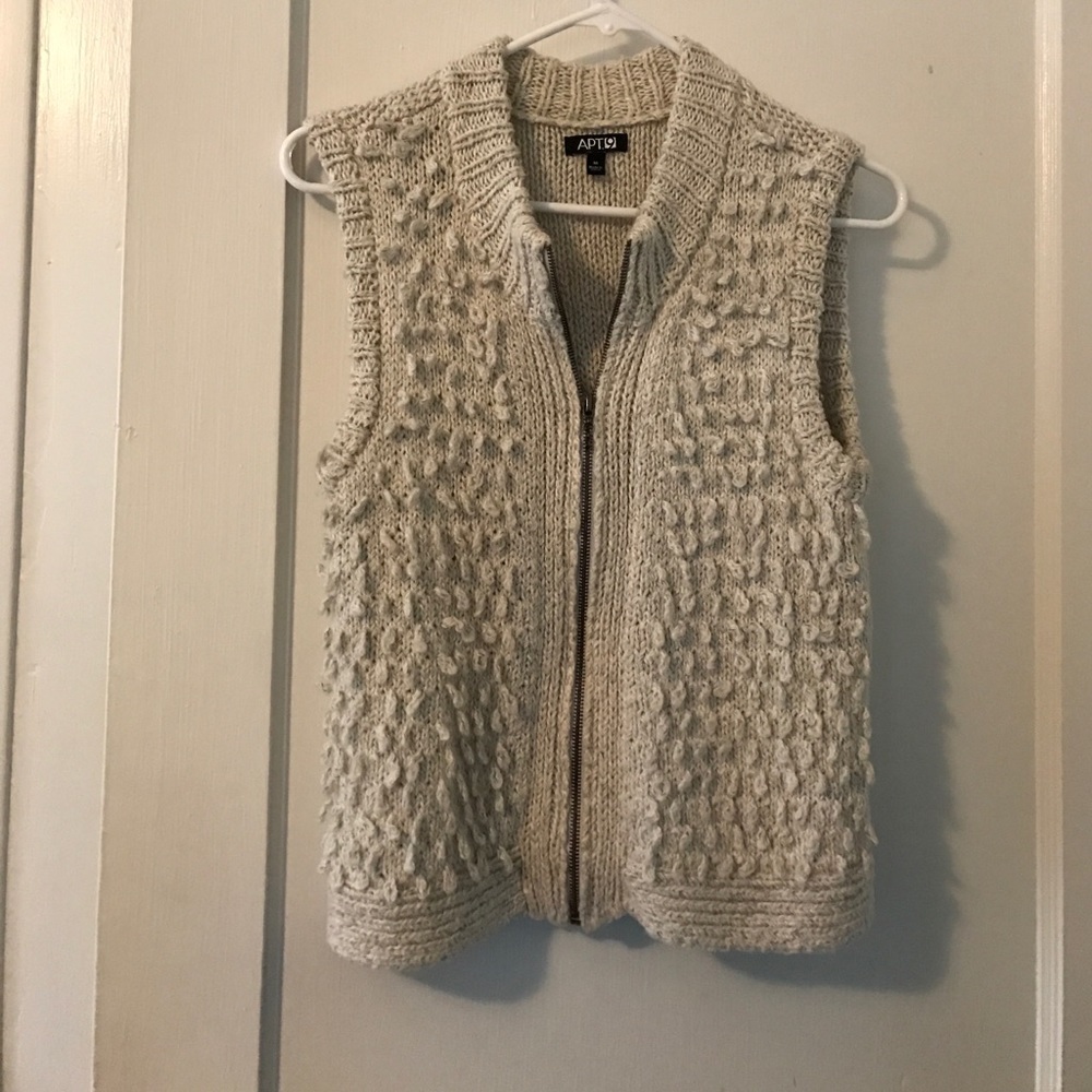 Tan colored zip up zest