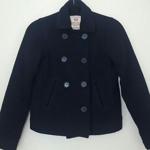Abercrombie & Fitch Navy Blue Peacoat
