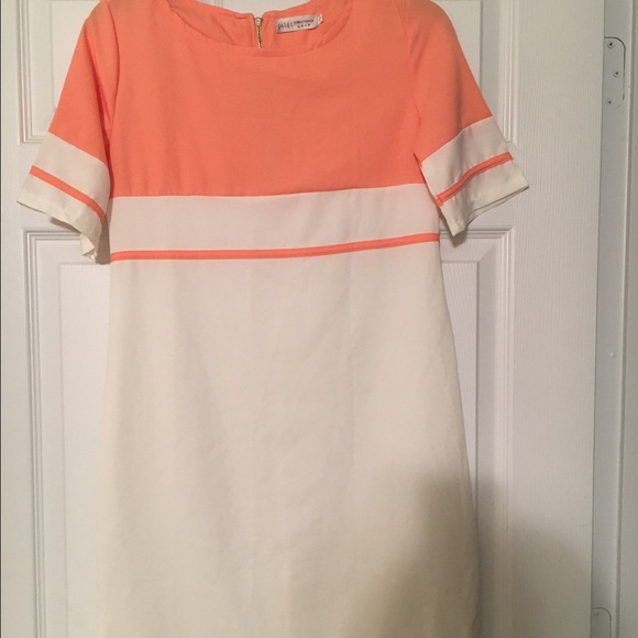 Peach/White Dress