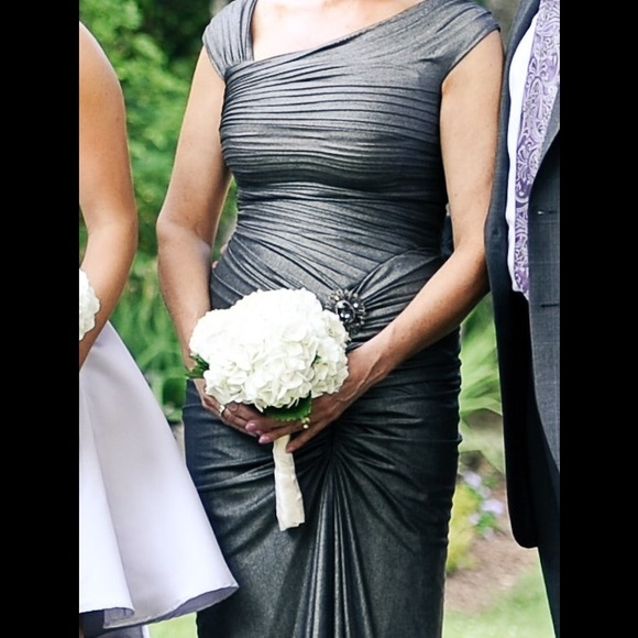 Tadashi Shoji asymmetrical gown