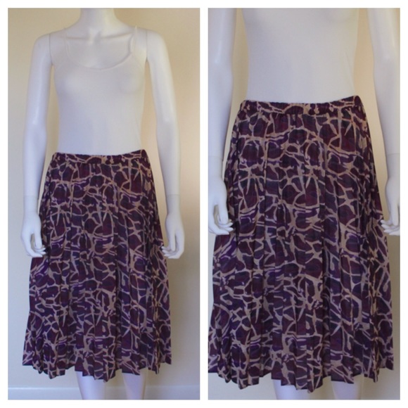 Vintage 1960's Giraffe Safari Jungle Print Skirt
