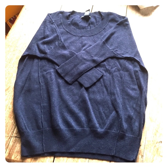 Oversized angora blend sweater 3/4 sleeves