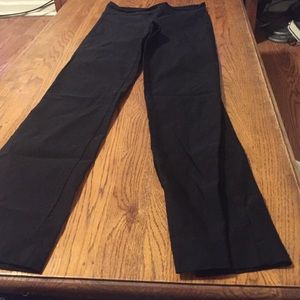 Black straight legged dress pants