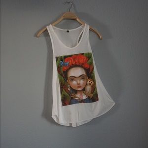 Frida Kahlo Racer Back Tank