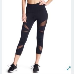 Zella cropped mesh cutout leggings