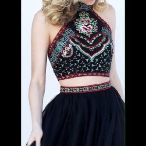 Sherri Hill 2016 Black Two-Piece Dress