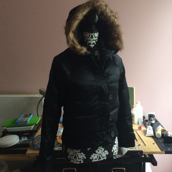 Faux fur trimmed winter jacket