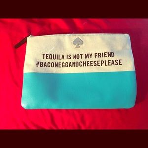 Kate Spade Gia call to action pouch/cosmetic bag