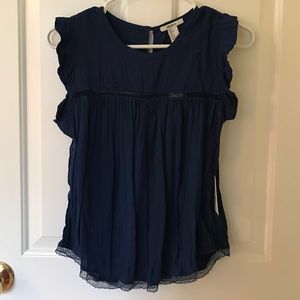 Blue Peasant Top