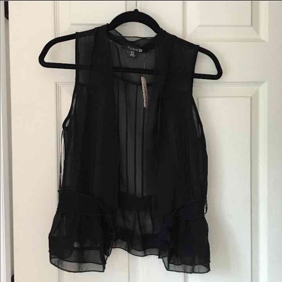 Sheer black Vest