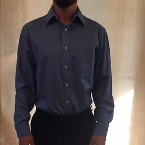 Stafford blue button down dress shirt.