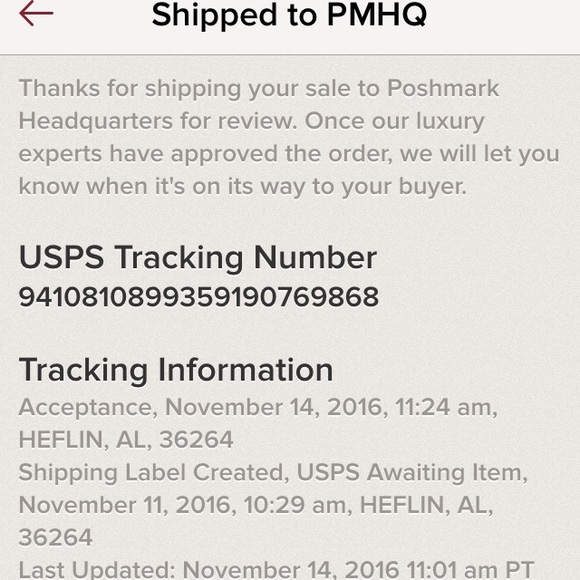 Tracking for my buyer