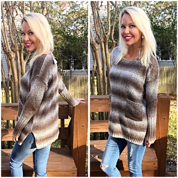 😊Taupe ombré sweater tunic! LAST ONE!! - Picture 2 of 2