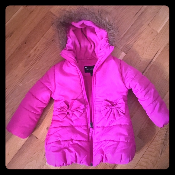 Pink Faux Fur  hoodie