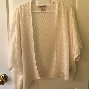 White Textured Kimono