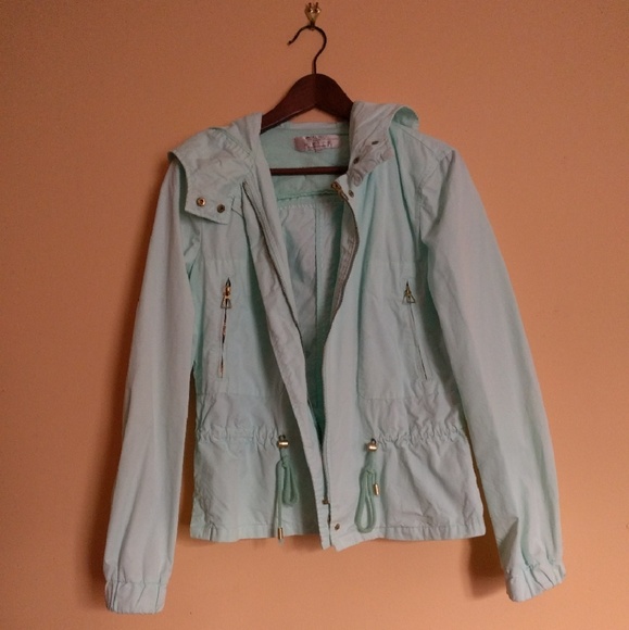 Zara Mint Green Parka NWOT