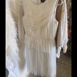 Adrianne Papell Ivory Tulle Dress