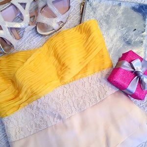 🚨SALE🚨Coast lace & layered strapless dress