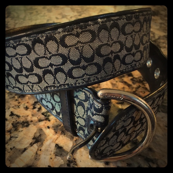 Black Coach Signature Belt
