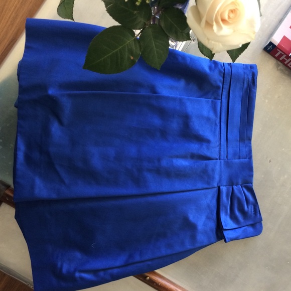 BCBG Runway!  Silk colbalt skirt