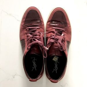 YSL Burgundy sneakers