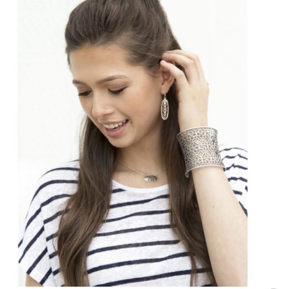 NWT Kendra Scott Aimee Antique Silver Cuff - Picture 3 of 3