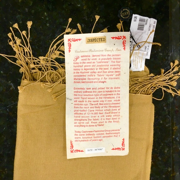 New tan pashmina - Picture 2 of 2