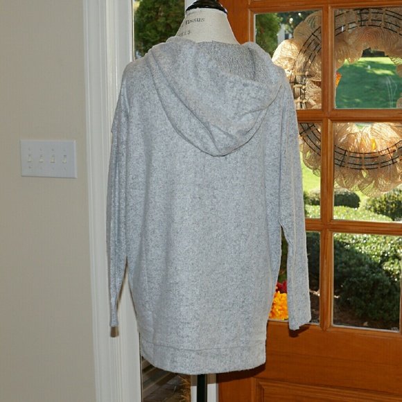 Last1 Tunic length fuzzy sweatshirt sweater hoodie - Picture 3 of 4