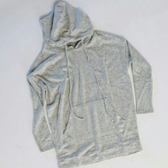 Last1 Tunic length fuzzy sweatshirt sweater hoodie - Picture 2 of 4