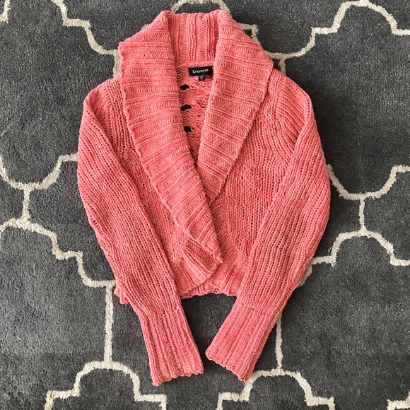 Bebe Pink Sweater. Size Small