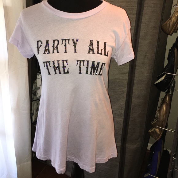 Wildfox Party All The Time T-Shirt Xs