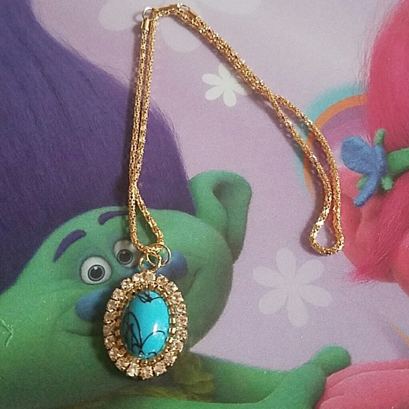 Faux Turquoise Pave Crystal Jewelry 3pc Set NWT - Picture 2 of 4