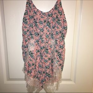 Floral-Lace Romper