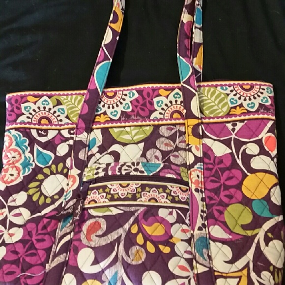 Vera Bradley Large Tote in Plum Crazy