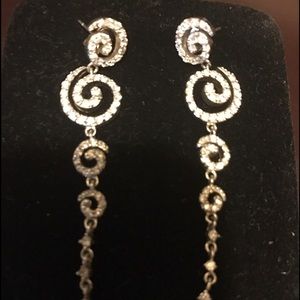 Sterling Silver and white cubic zirconia earrings