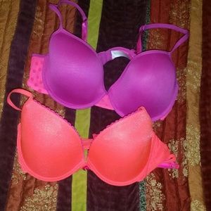 Pink & Purple 36C Bra Set