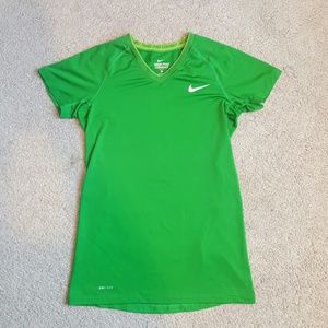 Nike Pro Combat V-Neck Short Sleeve Shirt Dri-Fit