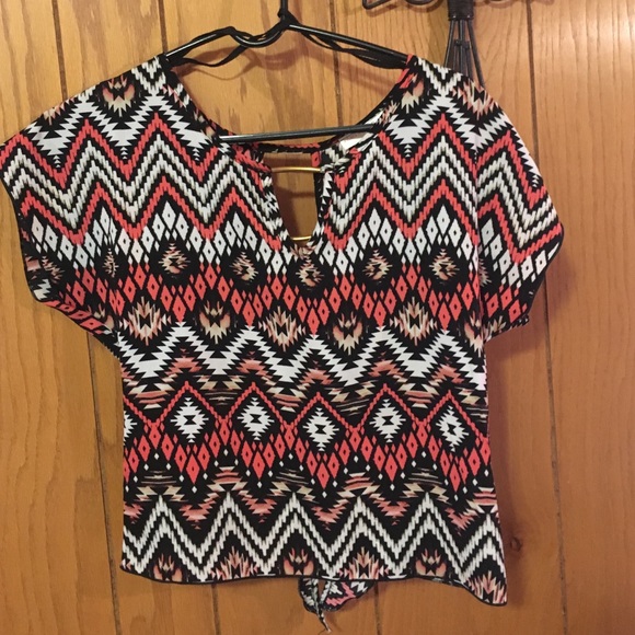 Aztec Tribal Print Top