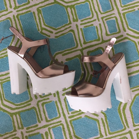 Bronze Platform Heels