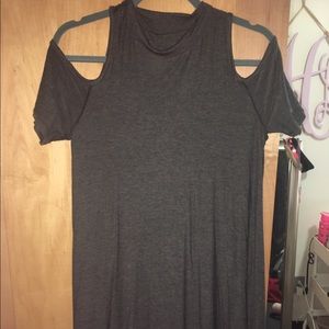 open shoulder dress!
