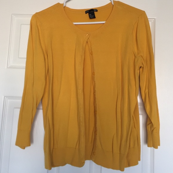 Mustard-Yellow cardigan