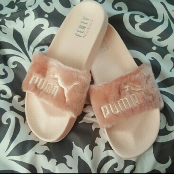 Rihanna Fenty Puma Pink Slides