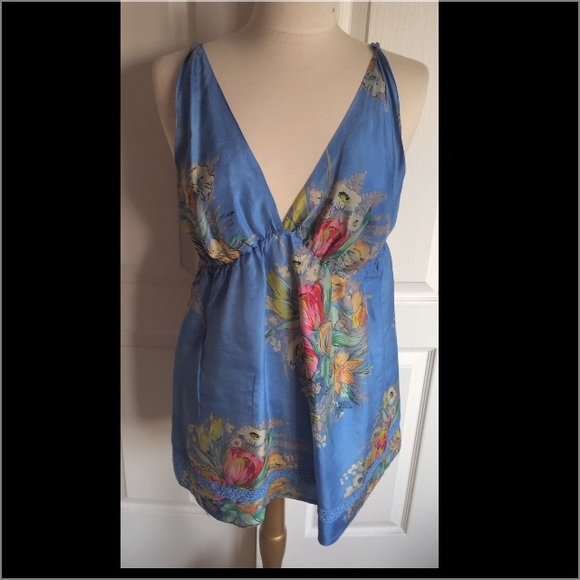 Johnny Was Grecian Inspired Floral Top