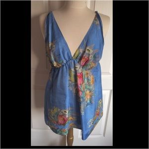 Johnny Was Grecian Inspired Floral Top