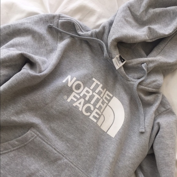 Heather Grey North face Hoodie