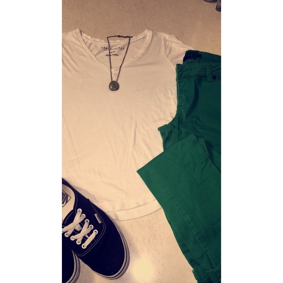 Green skinny jeans only