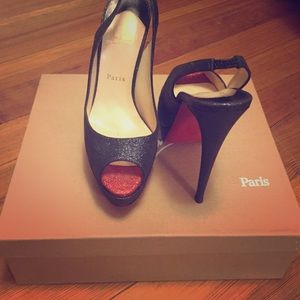 Christian Louboutin lady peep sling backs